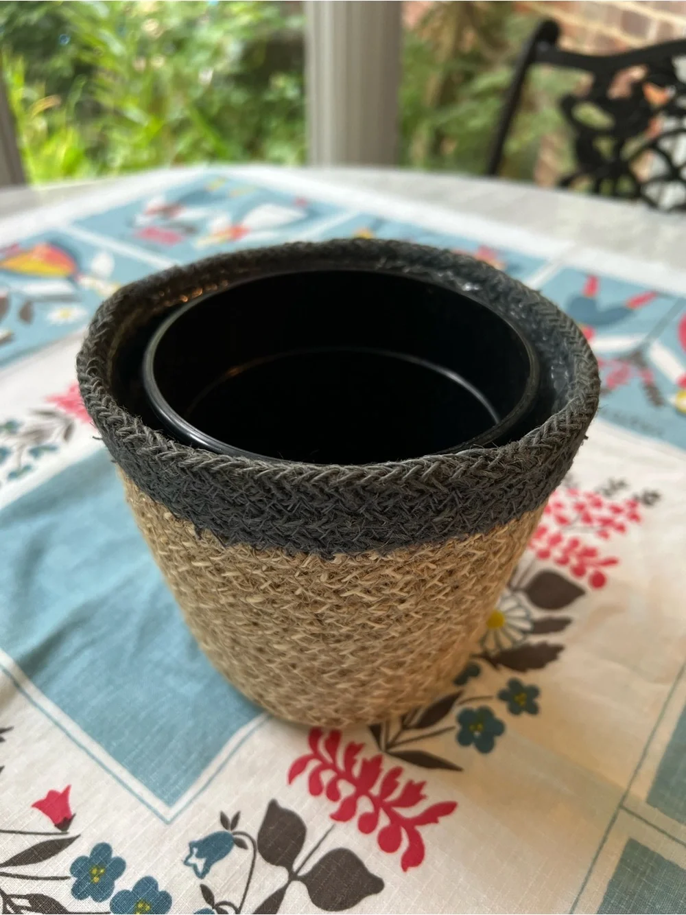 Boho Woven Seagrass Basket Planter Pot for Houseplant